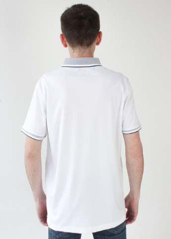 Белая футболка-поло мужское белое для мужчин MCS