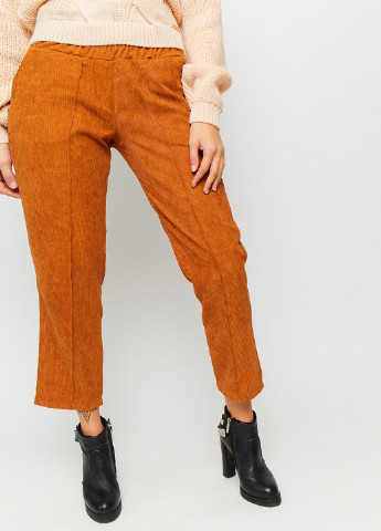 Оранжевые кэжуал демисезонные прямые брюки Karree