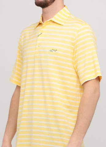 Светло-желтая футболка-поло для мужчин Greg Norman в полоску