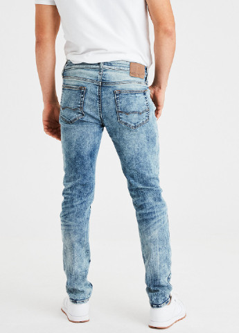 Светло-синие демисезонные скинни джинсы American Eagle