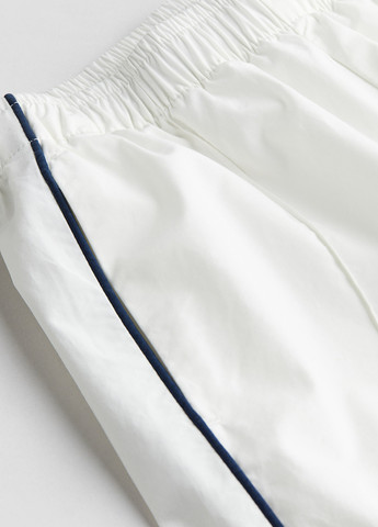 Белые спортивные летние прямые брюки H&M