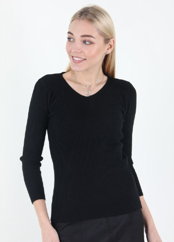 Чорний демісезонний пуловер пуловер Ladies Fasfion