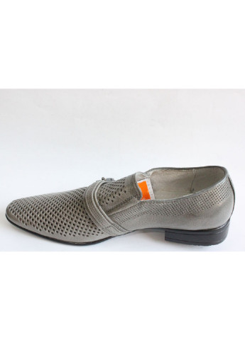 Серые кожаные туфли t50-5 41 серый KangFu