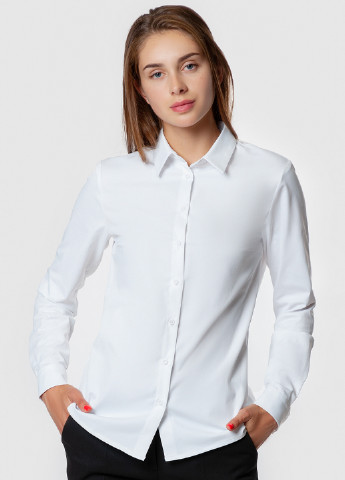 Белая классическая рубашка однотонная Arber