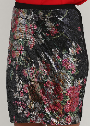 Черная кэжуал с абстрактным узором юбка Even & Odd мини