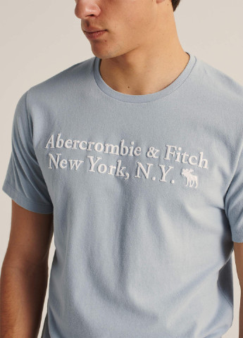Блакитна футболка Abercrombie & Fitch