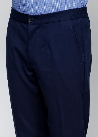 Темно-синие кэжуал демисезонные зауженные брюки Lindbergh