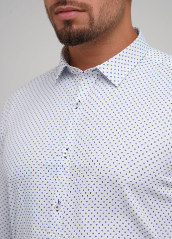 Белая кэжуал рубашка в горошек Trend Collection