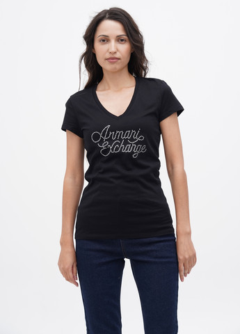 Чорна літня футболка Armani Exchange