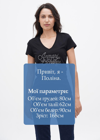 Черная летняя футболка Armani Exchange