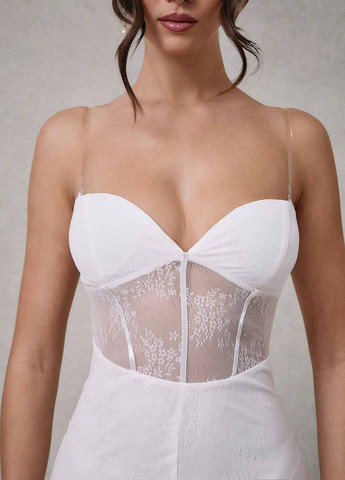 Білий святковий, вечірня сукня годе SHEIN однотонна