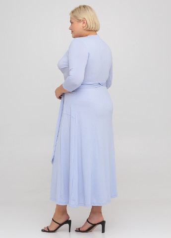 Светло-голубое кэжуал платье на запах Asos однотонное