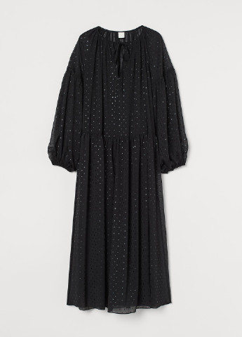 Чорна кежуал плаття, сукня а-силует H&M в горошок