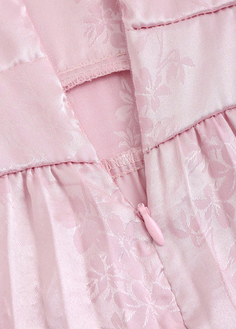 Светло-розовое коктейльное, кэжуал платье клеш, плиссированное SHEIN с цветочным принтом