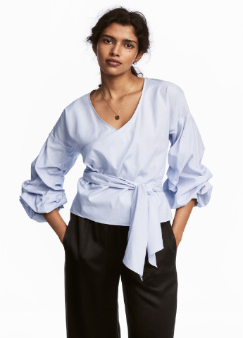 Голубая демисезонная блуза H&M