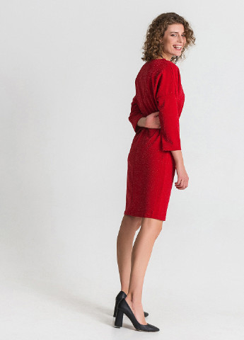 Красное кэжуал платье Vovk однотонное