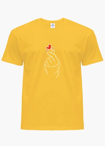 Жовта демісезонна футболка дитяча бтс (bts) (9224-1165) MobiPrint