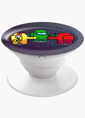 Попсокет (Popsockets) тримач для смартфону Амонг Ас (Among Us) (8754-2425) Чорний MobiPrint (216836564)