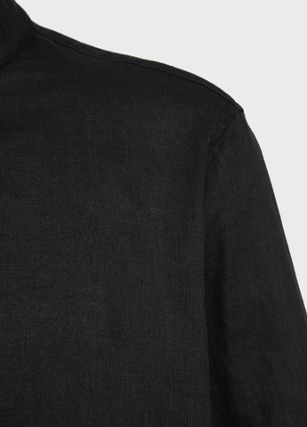 Черная классическая, кэжуал рубашка однотонная PRPY