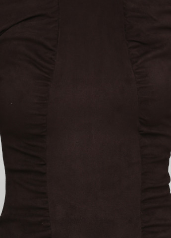 Темно-коричневое кэжуал платье Zara однотонное
