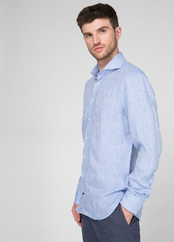 Голубой кэжуал рубашка меланж Tommy Hilfiger
