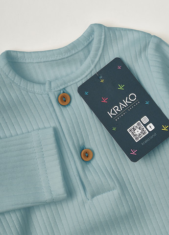 Голубой демисезонный комплект (боди, брюки) KRAKO