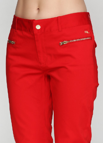 Красные кэжуал демисезонные зауженные брюки Ralph Lauren