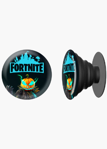Попсокет (Popsockets) тримач для смартфону Фортнайт скін Палаючий Джек (Fortnite skin Hollowhead) (8754-2695) Чорний MobiPrint (221548611)