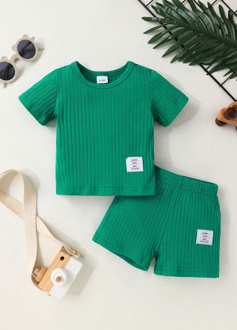 Комбінований літній комплект (футболка (3 шт.), шорти (3 шт.)) SHEIN