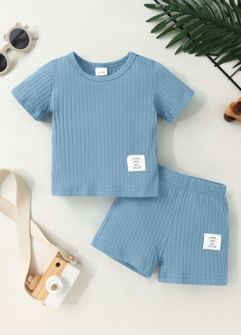 Комбінований літній комплект (футболка (3 шт.), шорти (3 шт.)) SHEIN