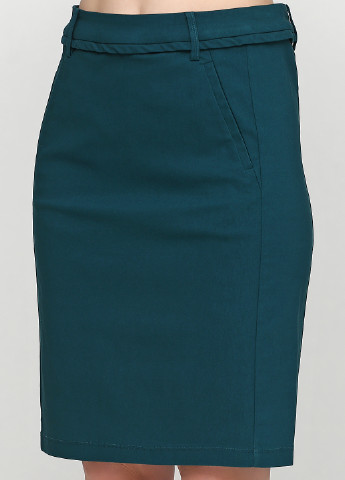Зеленая кэжуал однотонная юбка Minus карандаш