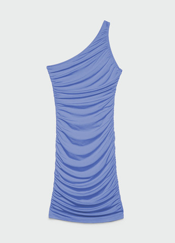 Фиолетовое кэжуал платье на одно плечо Stradivarius однотонное