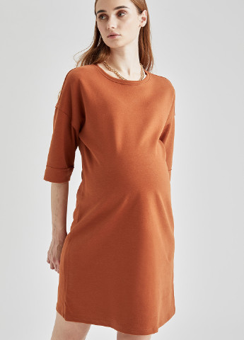 Світло-коричнева кежуал платье для беременных DeFacto