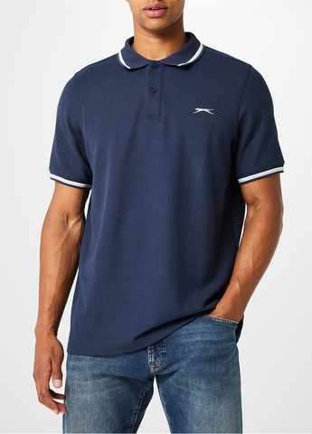 Темно-синяя футболка-поло для мужчин Slazenger с логотипом