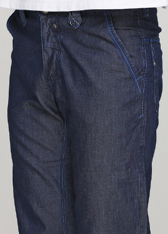 Серо-синие кэжуал демисезонные прямые брюки Jemetzzi