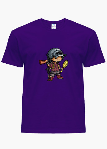 Фиолетовая демисезонная футболка детская пубг пабг (pubg)(9224-1710) MobiPrint
