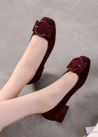 SHEIN Туфли бордовый з искусственная замша, китай — демисезон (330750203)