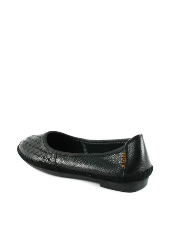 Жіночі балетки Allshoes | чорні однотонні тиснення натуральна шкіра (131315303)