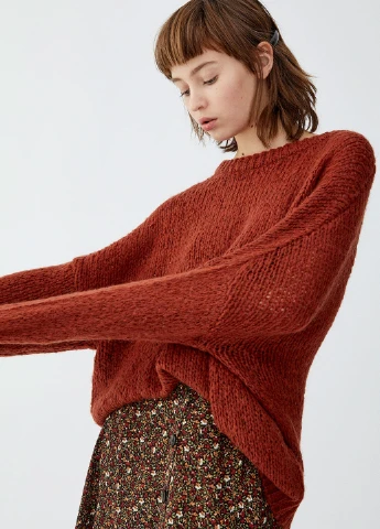Терракотовый демисезонный джемпер джемпер Pull & Bear