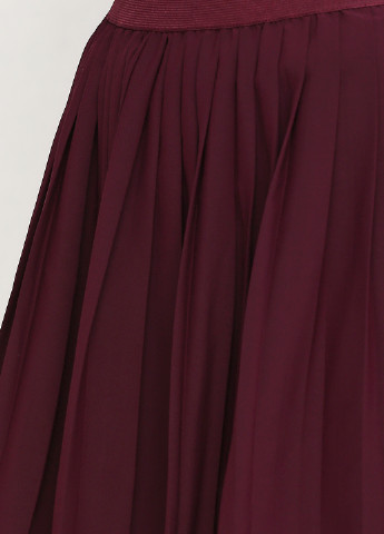 Бордовая кэжуал юбка H&M плиссе