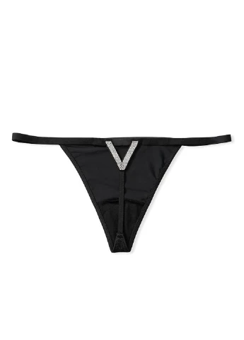 Черный демисезонный комплект (пояс для чулок, трусы) Victoria's Secret