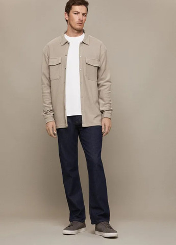 Бежевая кэжуал рубашка однотонная Burton