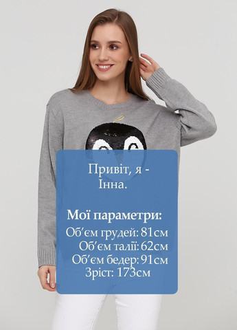 Серый зимний джемпер джемпер H&M