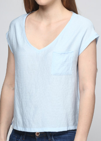 Голубая летняя блуза с коротким рукавом Jimmy Key