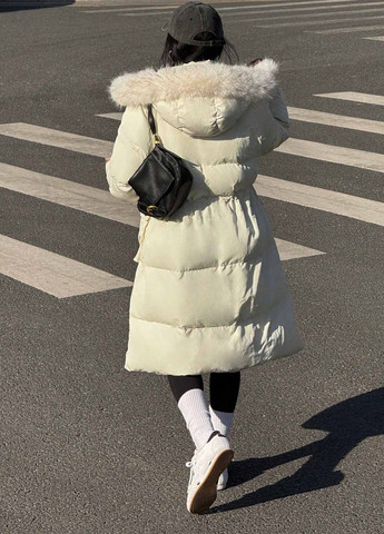 Кремовая зимняя куртка SHEIN