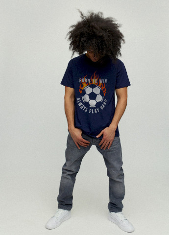 Темно-синя футболка чоловіча YAPPI