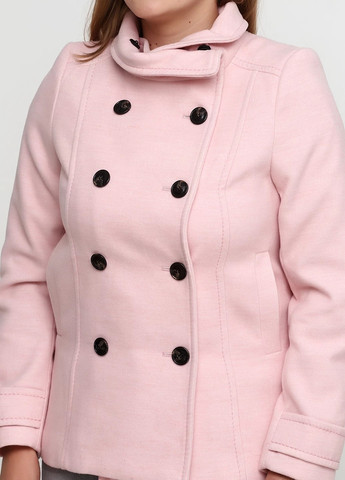 Светло-розовое Кэжуал полупальто двубортное H&M однотонное