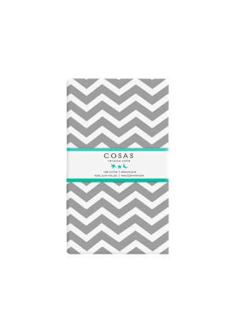 Простирадла євро набір ROSE / ZIGZAG GREY 220х240 см (2 шт) Cosas (250459852)