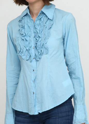 Голубая демисезонная блуза Patrizia Pepe