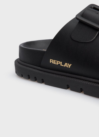 Черные шлепанцы Replay